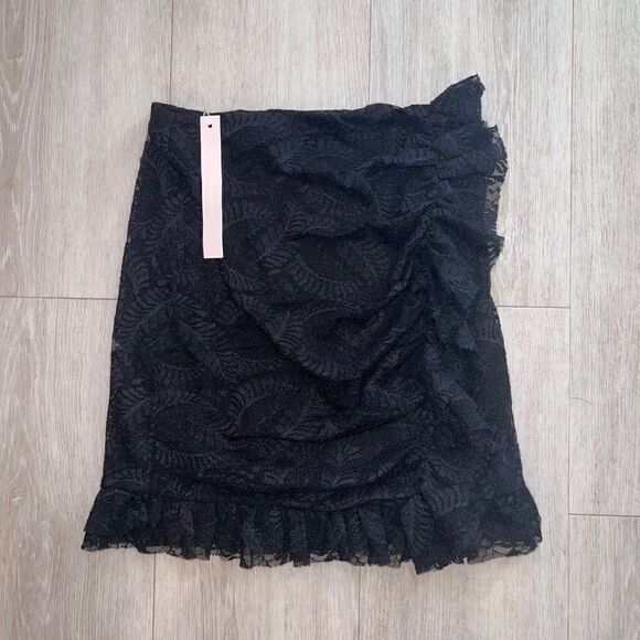 Avec Les Filles Black Lace Skirt Women's Small - Picture 1 of 3